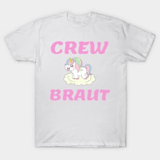 Bachelorette Party Shirt Unicorn Crew Bride T-Shirt